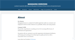 Desktop Screenshot of managinghorizons.com